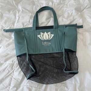 Lotus Grocery Cart Organizer Bag | Reusable Market Tote Teal